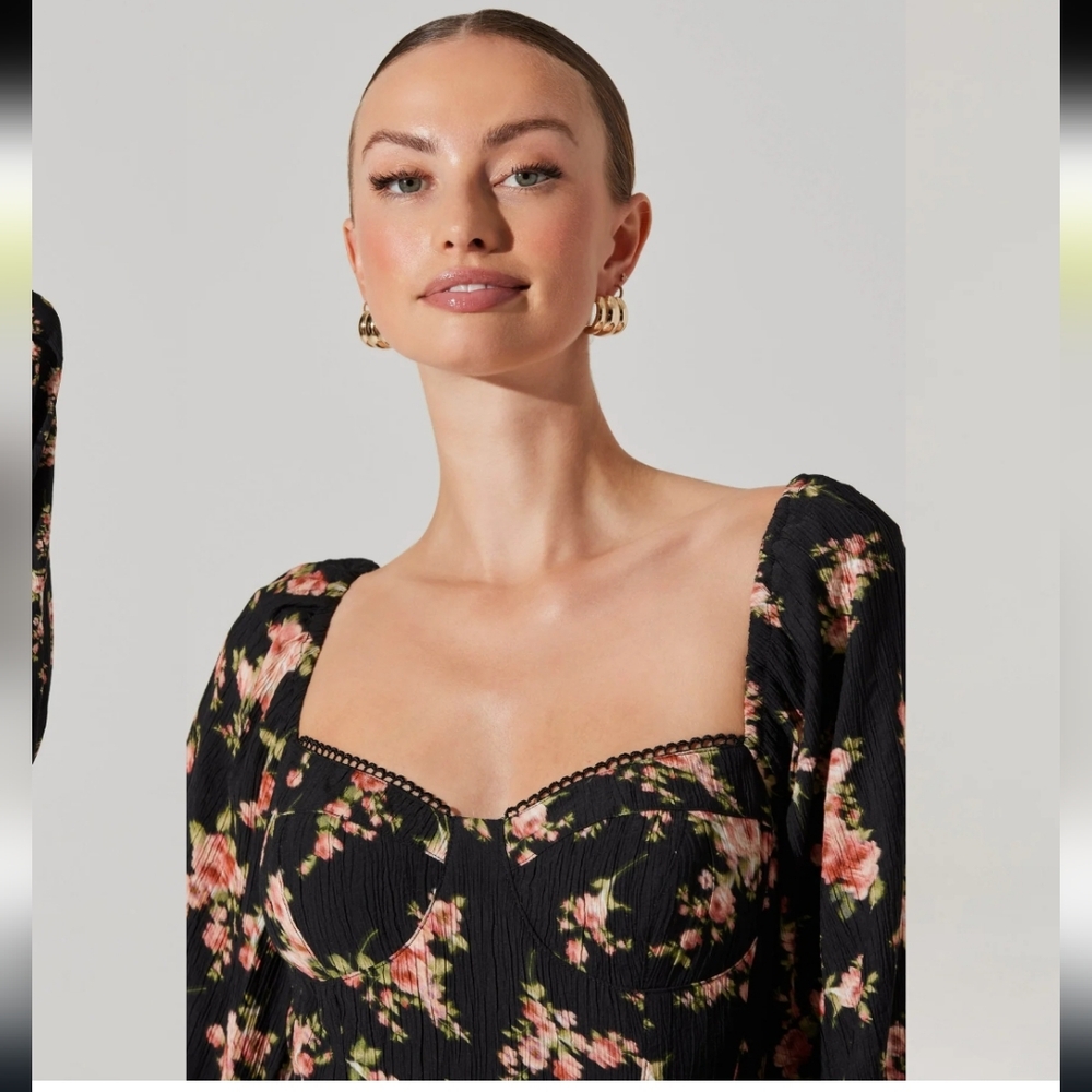 Floral Black Dress - Picture 4 of 7